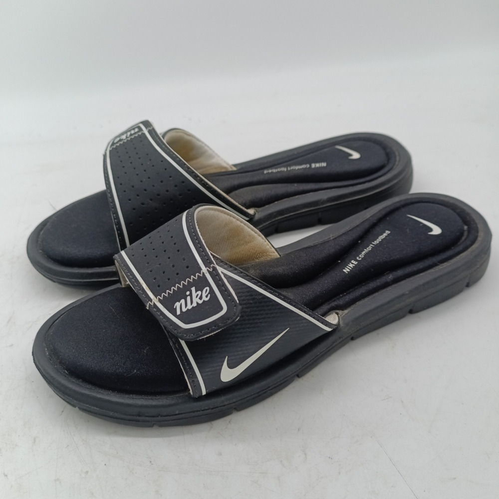 Nike Comfort Footbed Black White Slide Sandals Womens Size 9 360883-011 s15